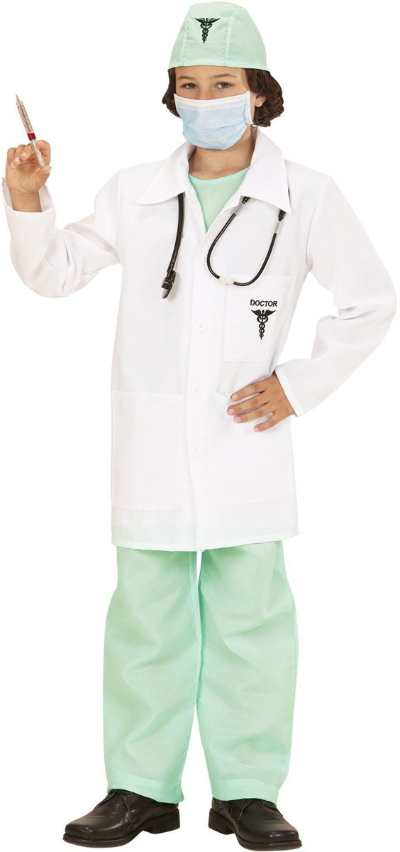 Dokter & Tandarts Kostuum | Dr Kiddo Dokter Kind | Jongen | Maat 128 | Carnaval kostuum | Verkleedkleding